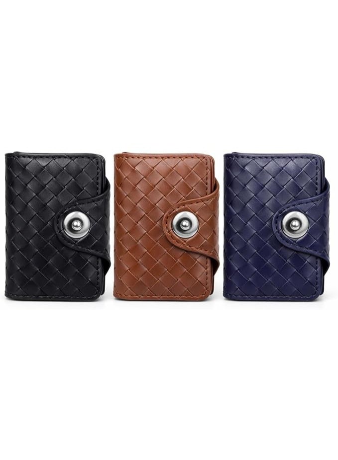 هورس محفظة بطاقات من الجلد بتصميم حصان امبريال مع زر كبس للاغلاق (هافان) - Image 2